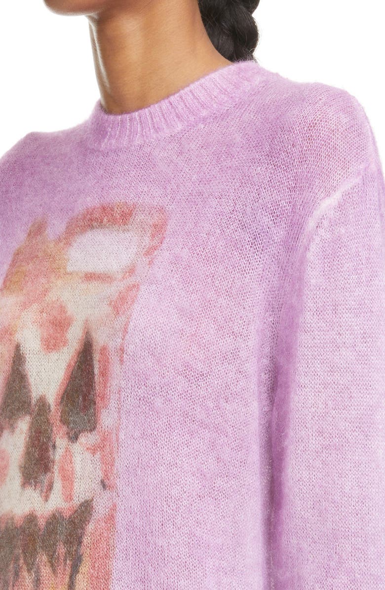 Givenchy x Josh Smith Oversize Mohair Blend Graphic Sweater, Alternate, color, 