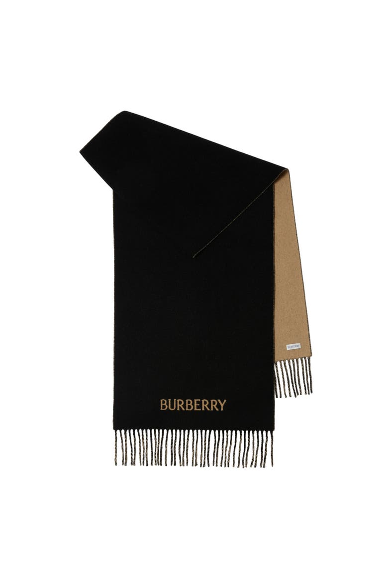 Reversible Knight Cashmere Scarf, Main, color, Camel/black