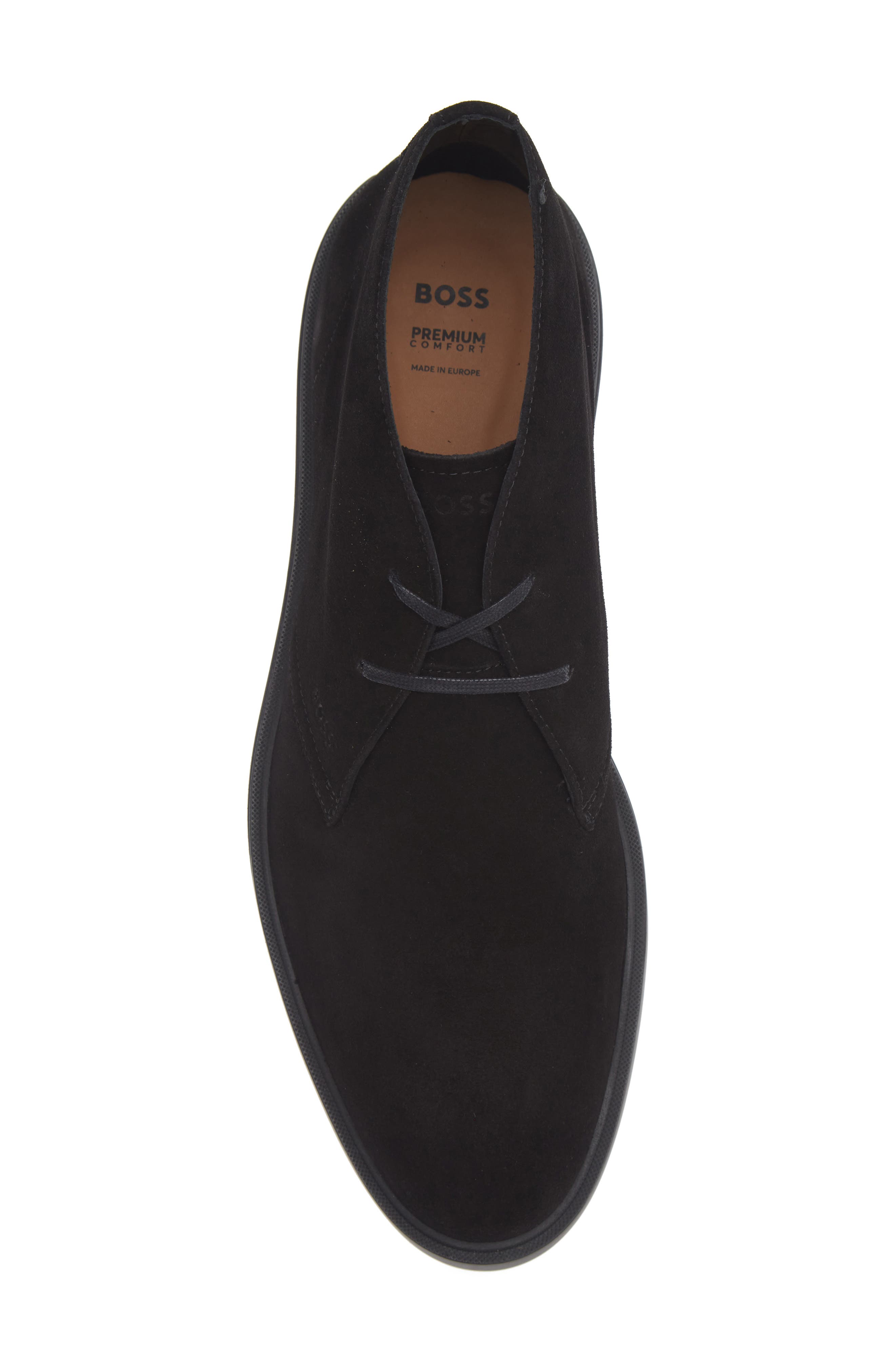 Calev Leather Desert Boot, Alternate, color, BLACK