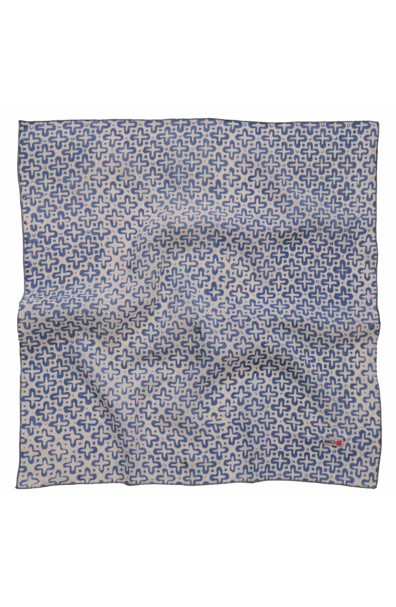 Kasih Coop Botanically Dyed Batik Bandana, Alternate, color, Blue
