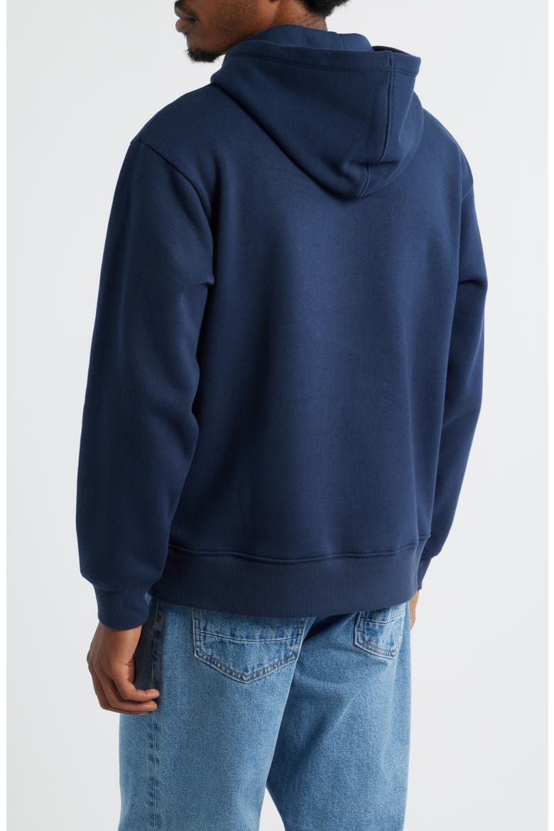 Fleece Hoodie, Alternate, color, NAVY IRIS