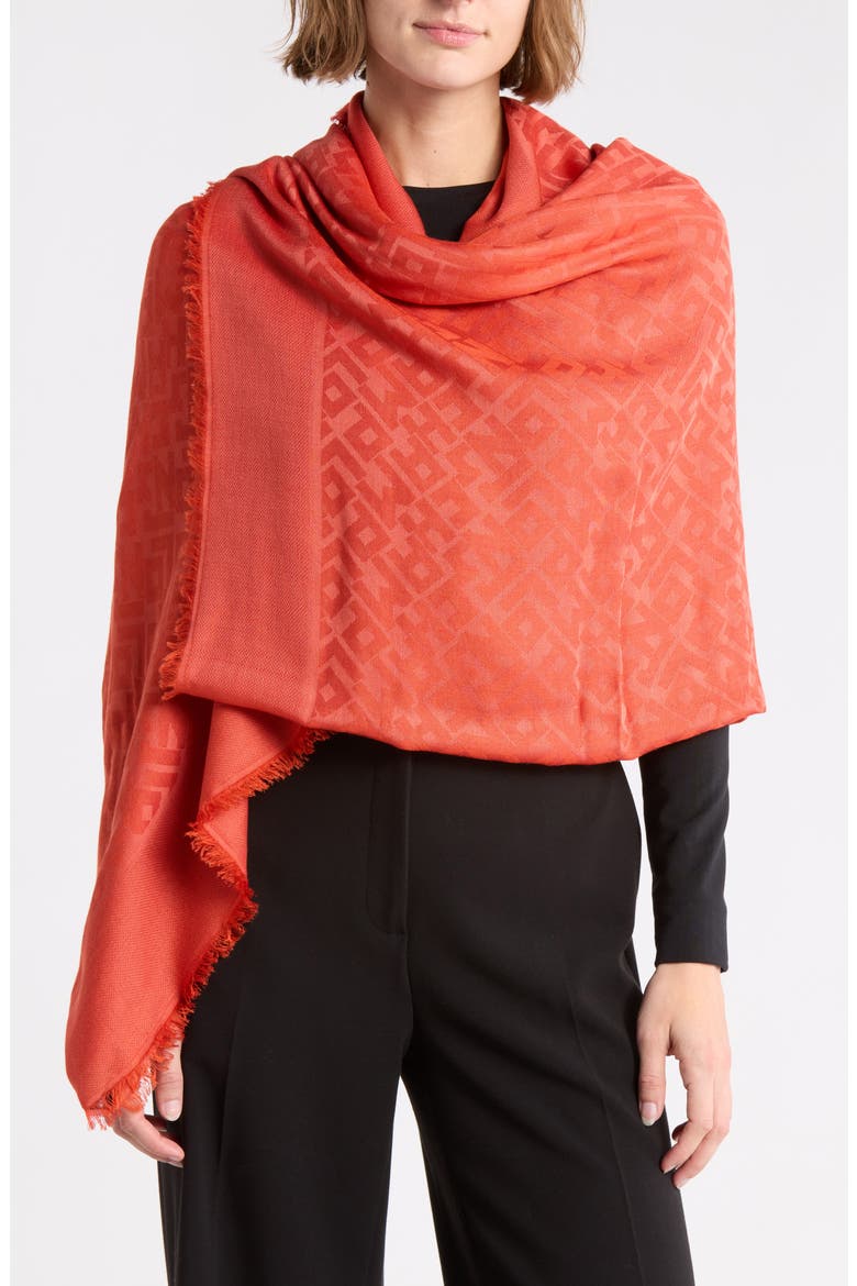 Scarf, Main, color, BURNT RED