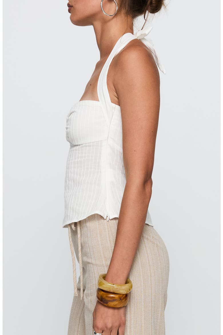 Isabetta Cotton Halter Top, Alternate, color, WHITE