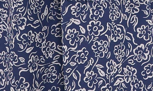 Shop Cece Floral Flutter Sleeve Midi Dress In Ocean Blue