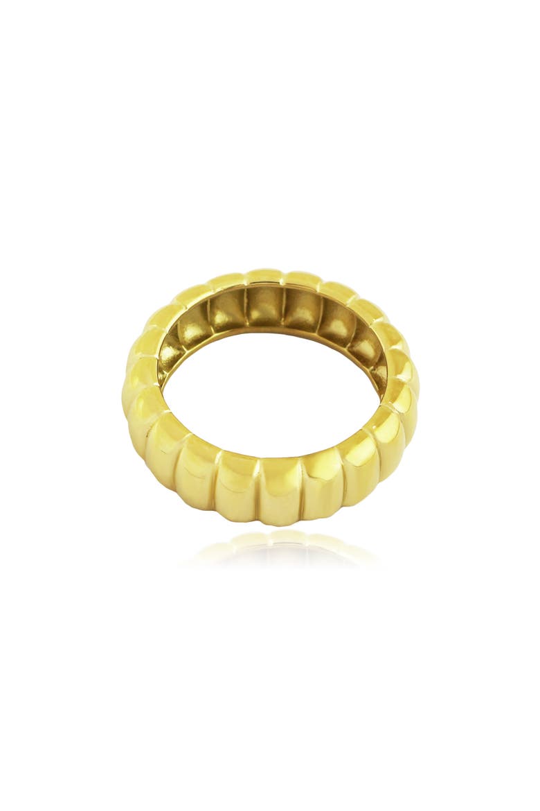 Ribbed Band Ring, Alternate, color, GOLD