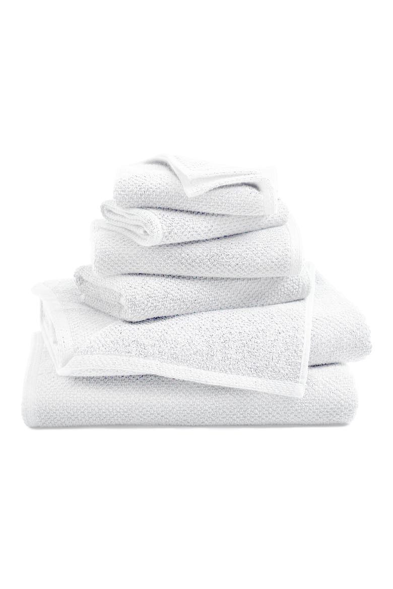 Cotton 6-Piece Textured Towel Set, Main, color, OPTIC WHITE