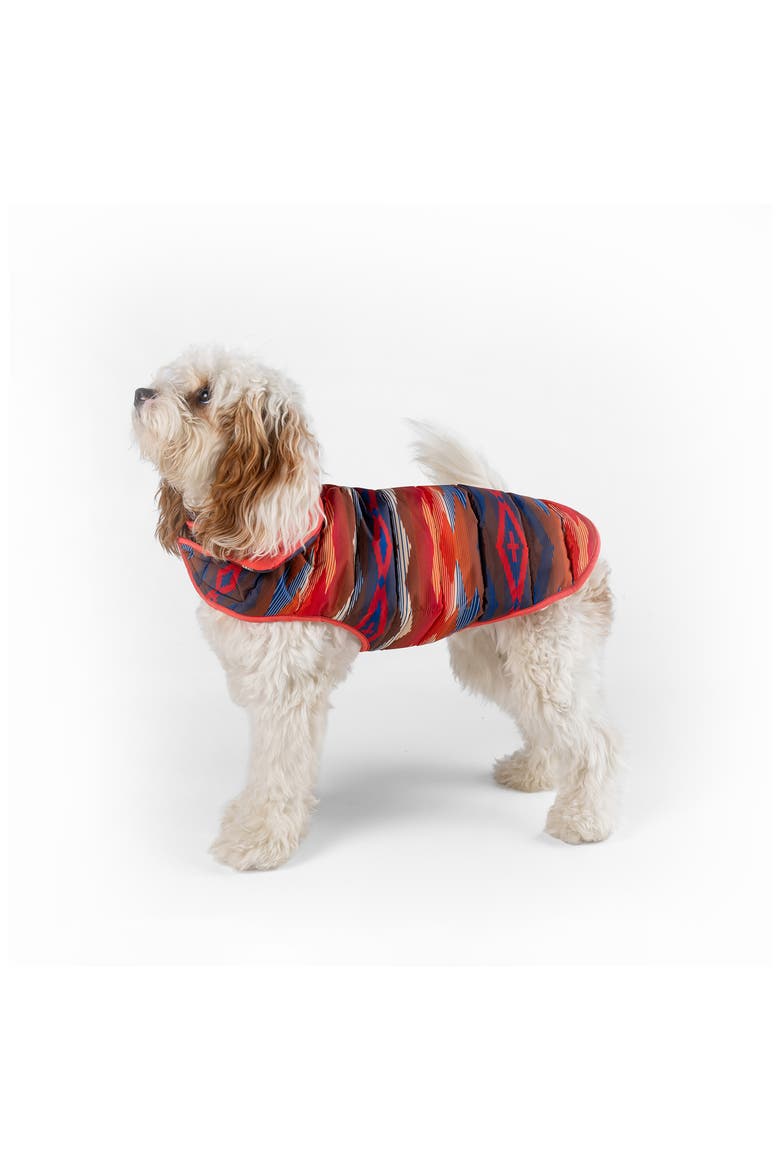 Reversible Pet Puffer Coat, Alternate, color, CROWN POINT