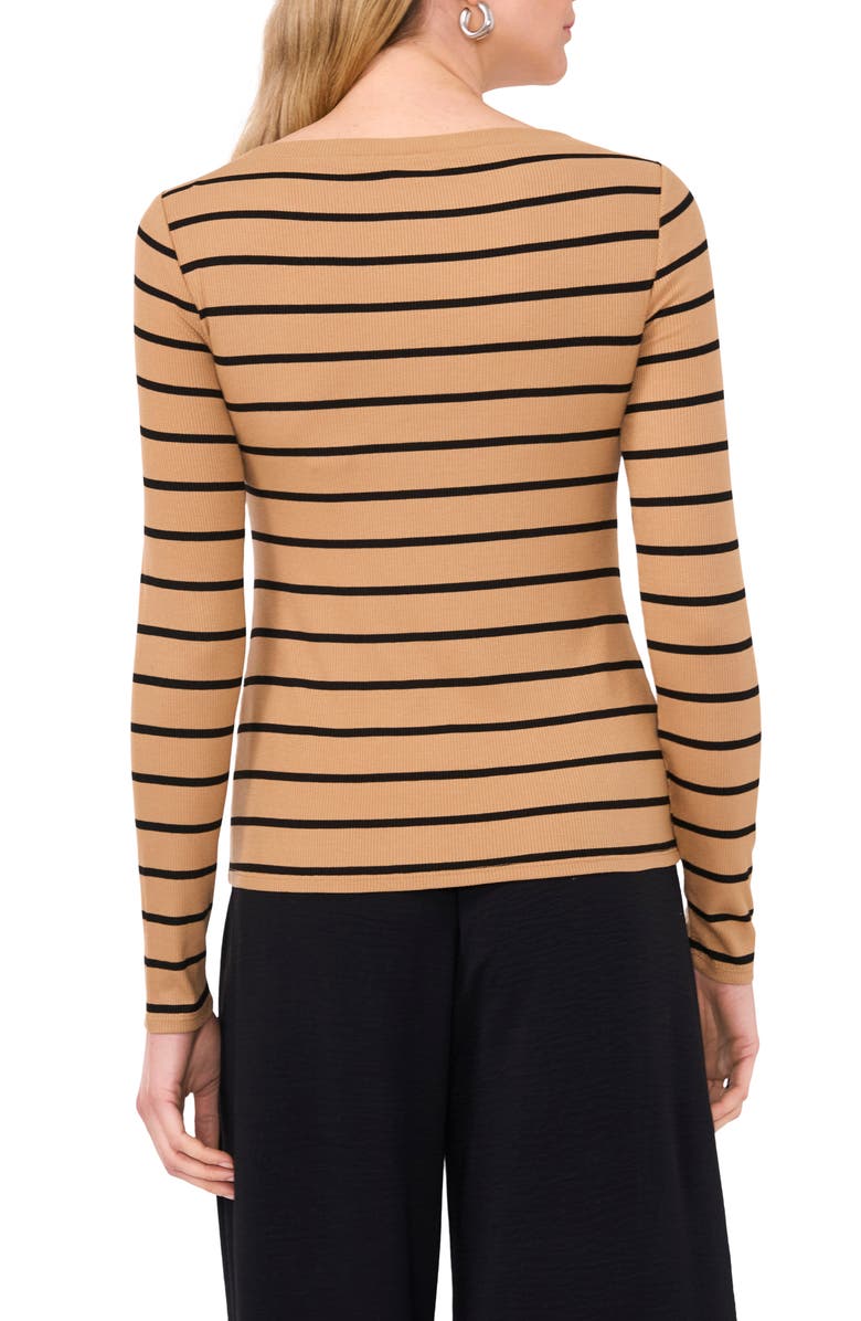 Halogen<sup>®</sup> Stripe Rib Top, Alternate, color, Warm Truffle