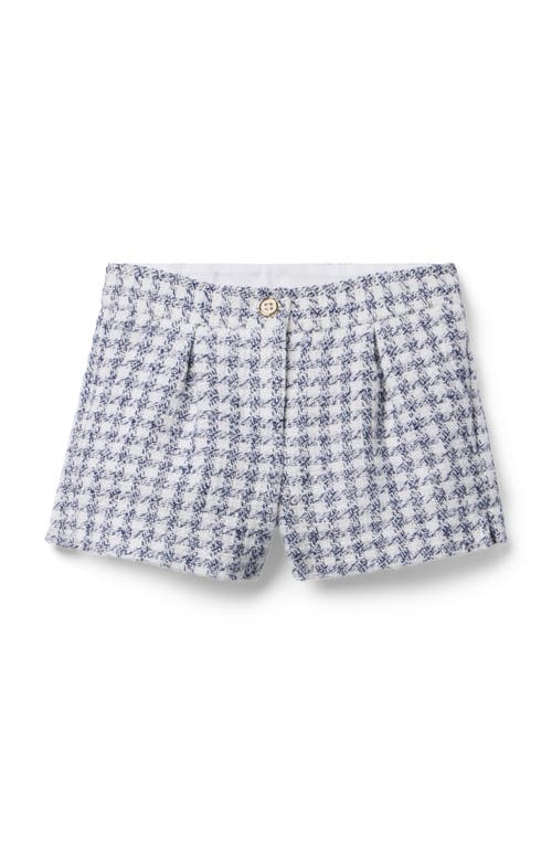 Janie And Jack Houndstooth Tweed Short In Gray
