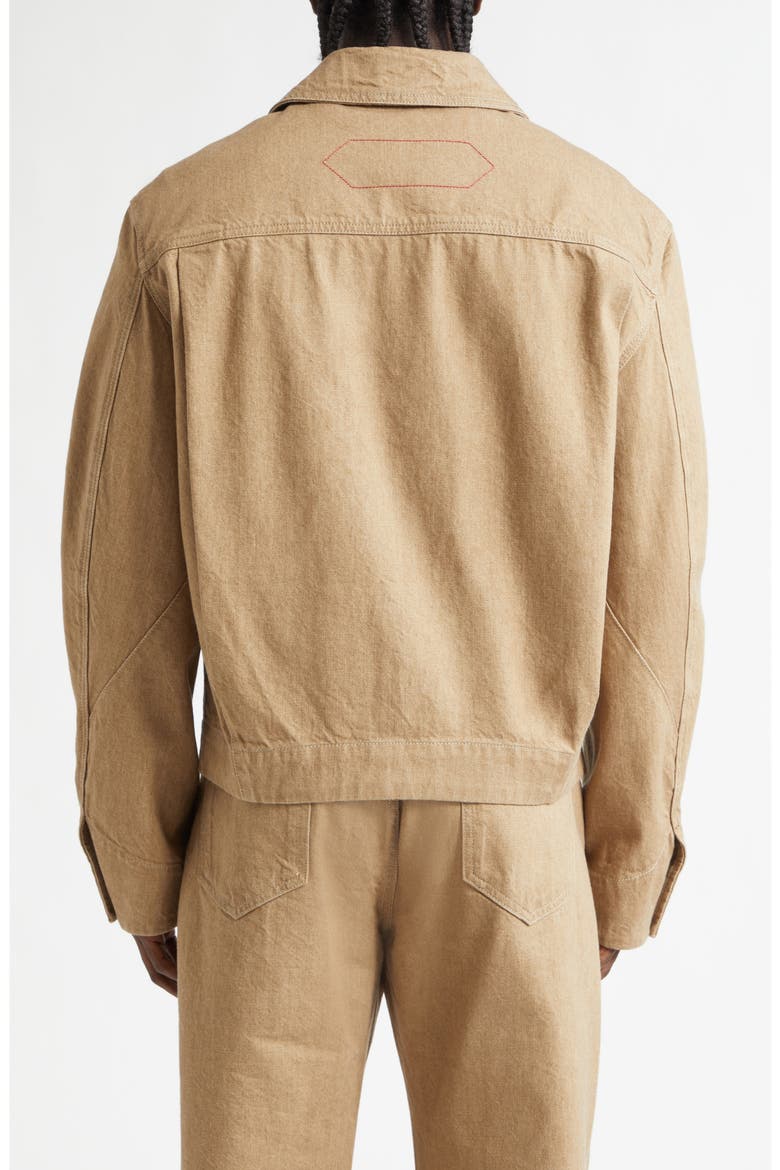La Vest Mirada de Nîmes Denim Jacket, Alternate, color, BEIGE