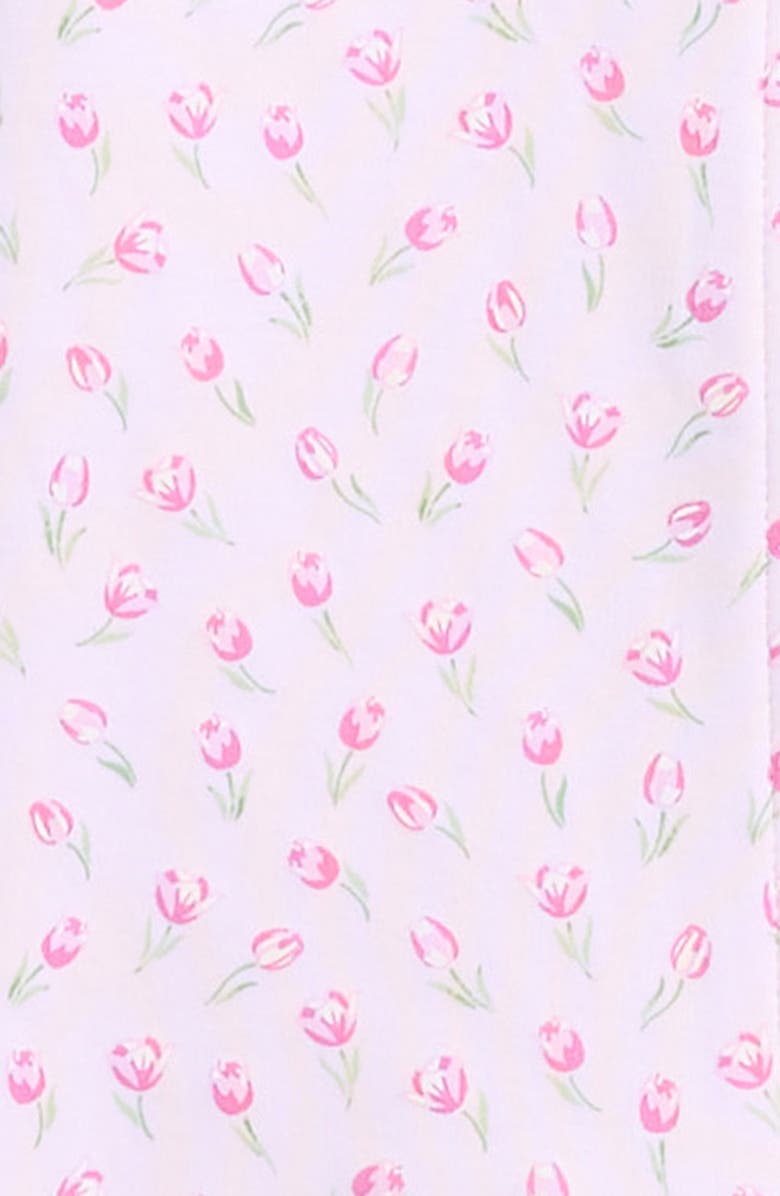 Kissy Kissy Tulip Print Pima Cotton Zip Footie, Alternate, color, 