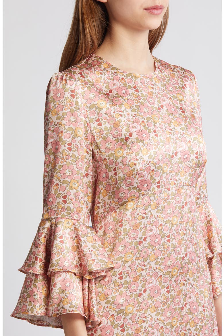 Gala Floral Tiered Silk Maxi Dress (Nordstrom Exclusive), Alternate, color, PINK