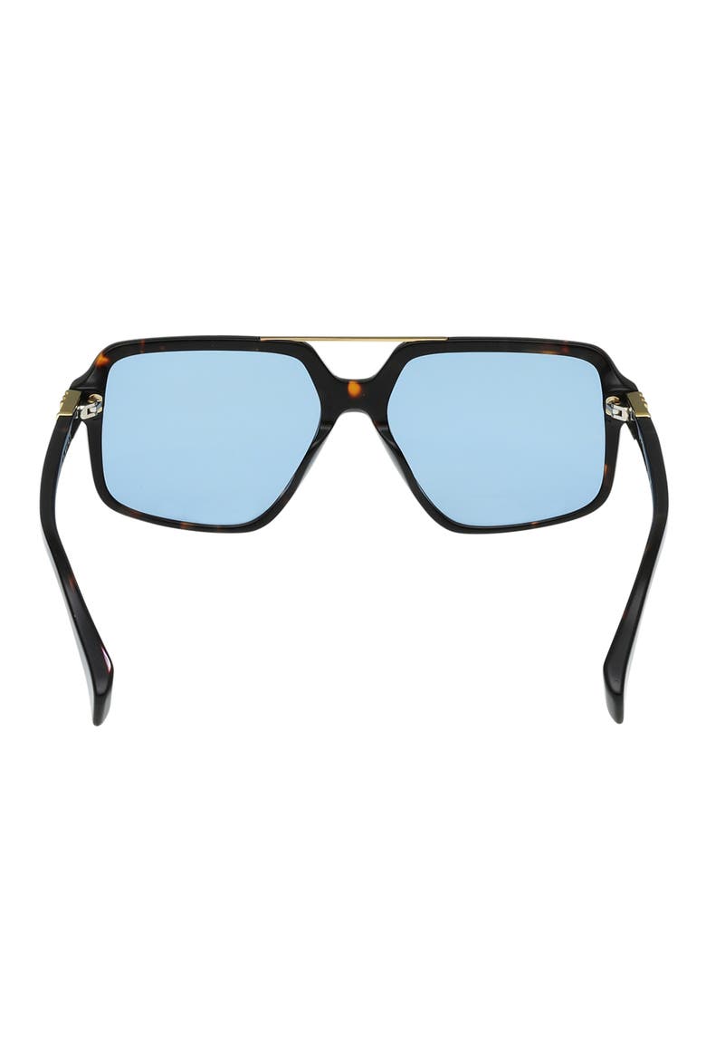 56mm Navigator Sunglasses, Alternate, color, MILKY CLASSIC TORT / BLUE