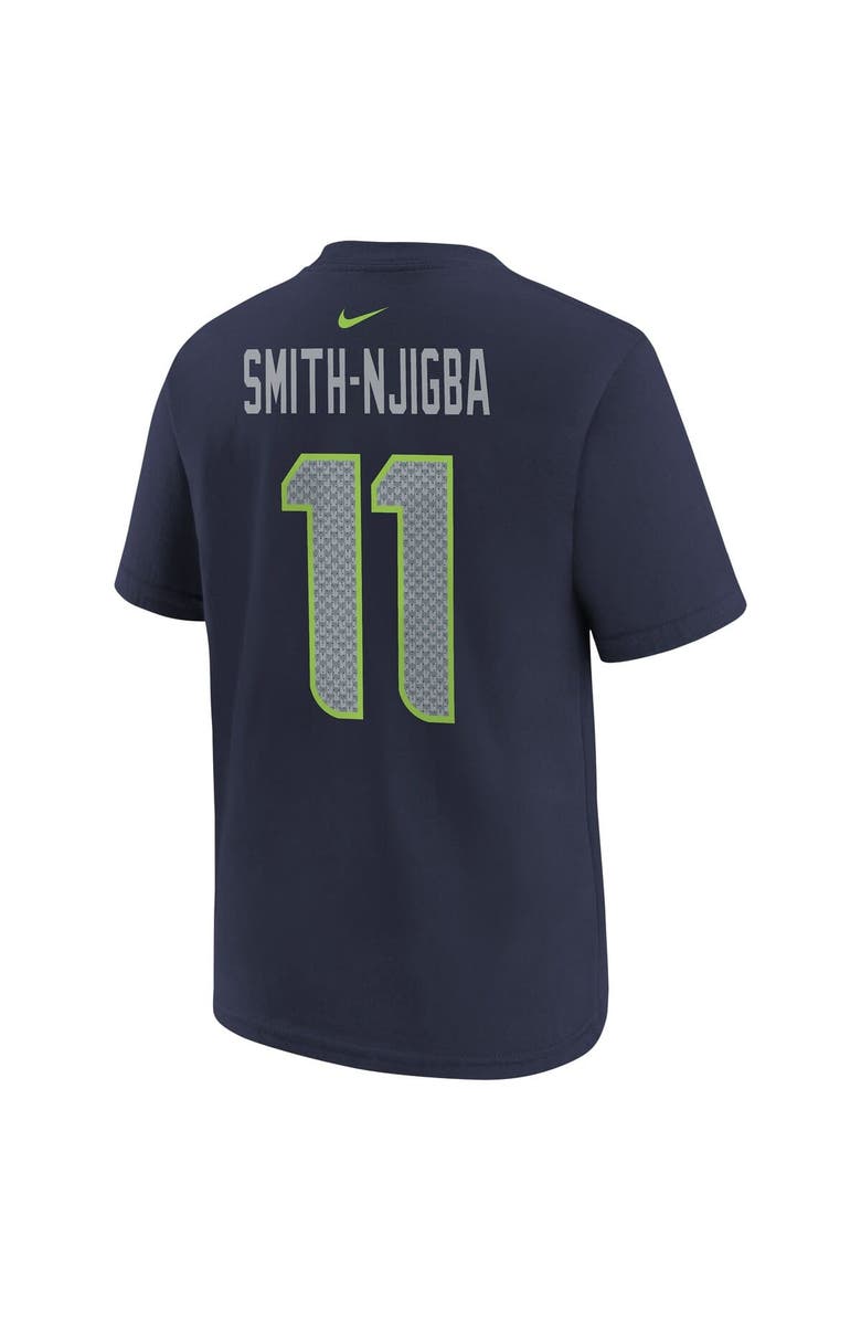 Nike Youth Nike Jaxon Smith-Njigba College Navy Seattle Seahawks Super Bowl LX Patch Name & Number T-Shirt, Alternate, color, College Navy