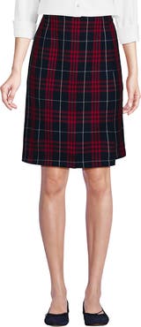 Lands' End School Uniform  Plaid  A Line Tab Skort Top of Knee