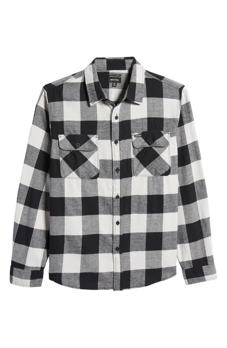 Brixton Bowery Check Flannel Button-Up Shirt, Alternate, color, 