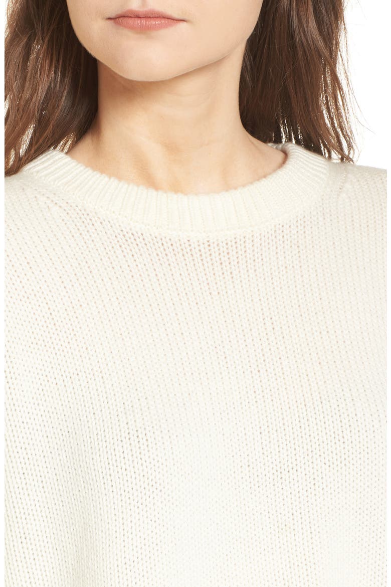 x Something Navy Crewneck Sweater, Alternate, color, IVORY