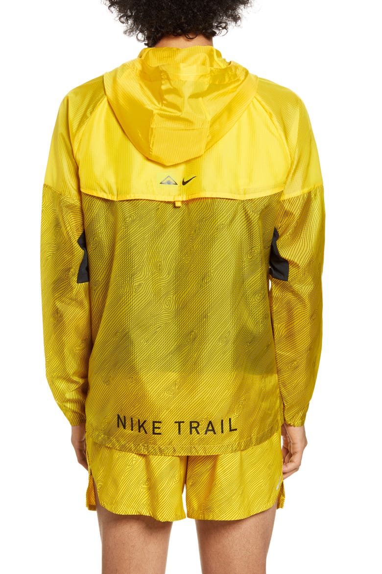 Men's Windrunner Hooded Running Jacket, Alternate, color, SPEED YELLOW/ BLACK