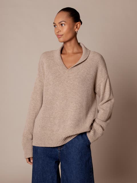 Shawl Collar Slouch Sweater