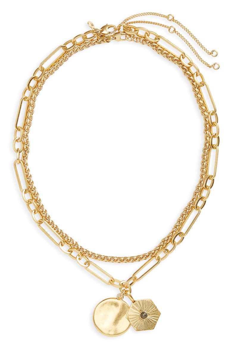 Wheatberry Chain Necklace Set, Main, color, VINTAGE GOLD