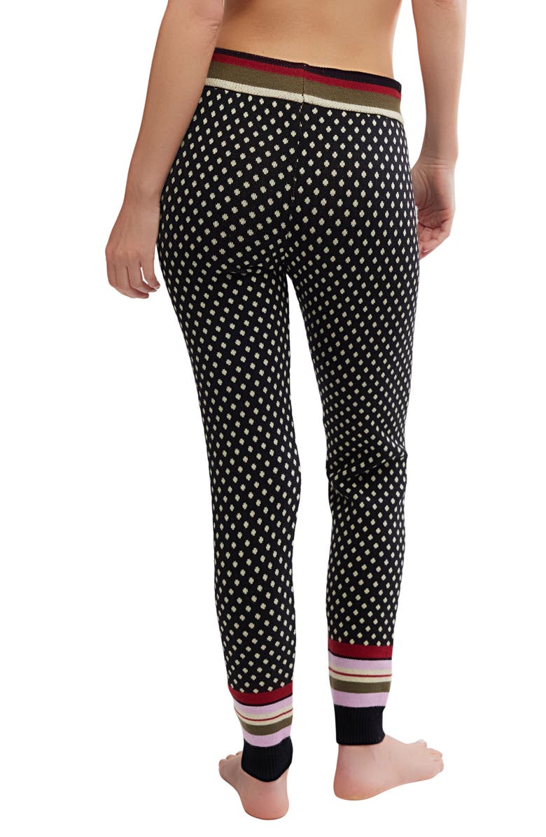 Free People Falala Fair Isle Leggings, Alternate, color, Peppermint Dots
