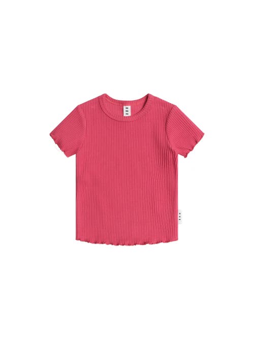 Huxbaby Cherry Rib Tee In Red