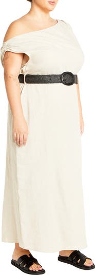 City Chic Milly Asymmetric Neck Maxi Dress Nordstromrack