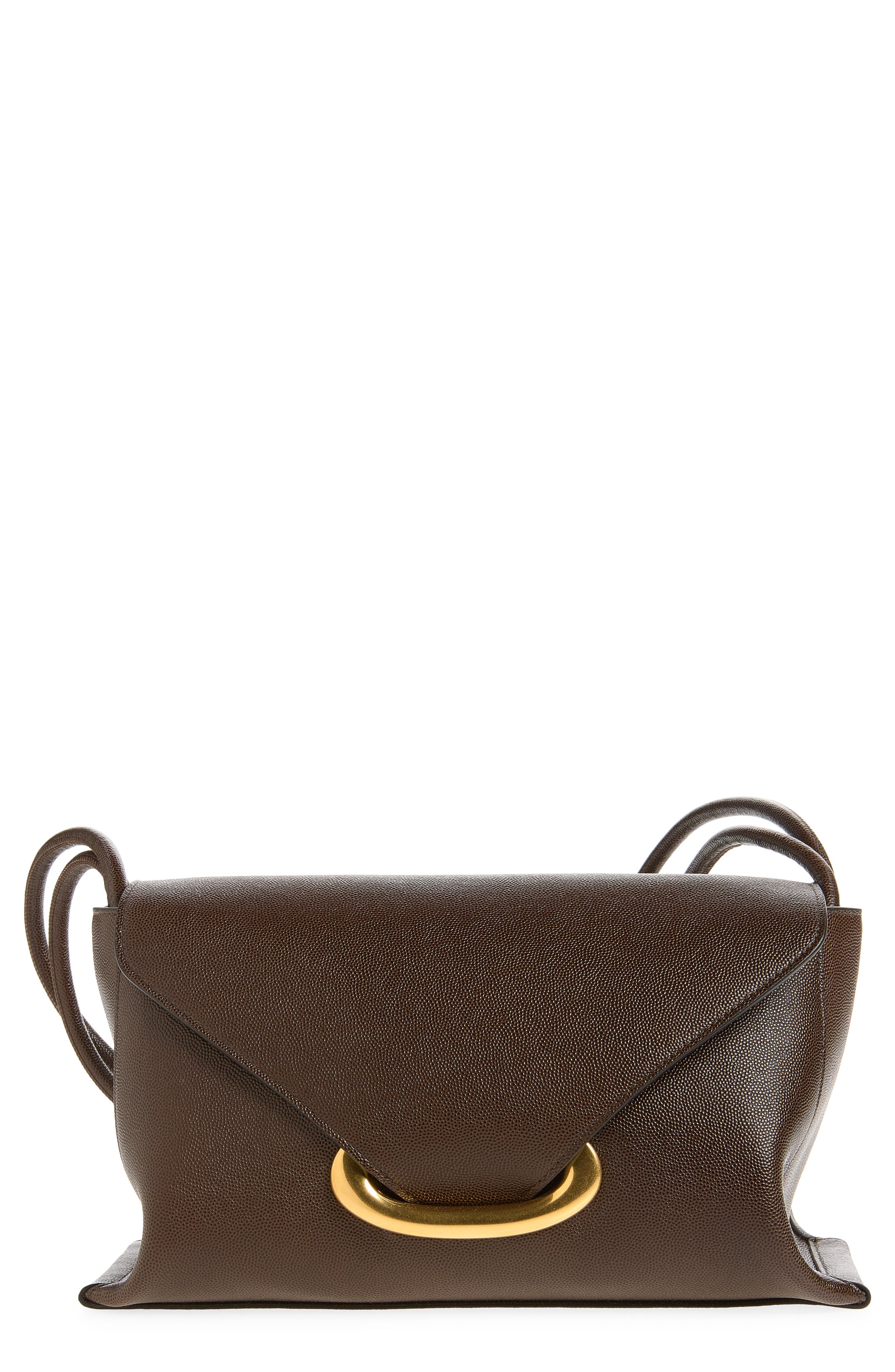Veneto Leather Shoulder Bag, Main, color, SOIL CAVIAR