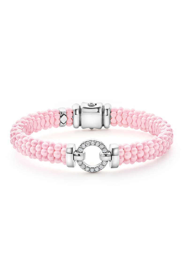 Pink Caviar Ceramic Diamond Circle Bracelet (Nordstrom Exclusive), Main, color, PINK