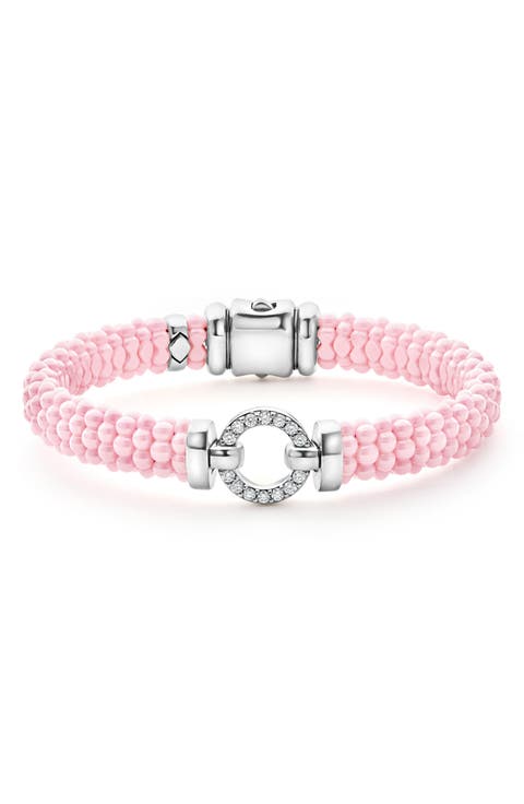 Pink Caviar Ceramic Diamond Circle Bracelet (Nordstrom Exclusive)