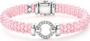 LAGOS Pink Caviar Ceramic Diamond Circle Bracelet