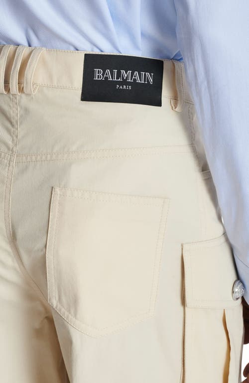 BALMAIN BALMAIN COTTON CARGO BERMUDA SHORTS 