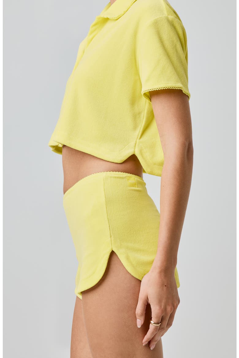 French Terry Shorts, Alternate, color, YELLOW IRIS