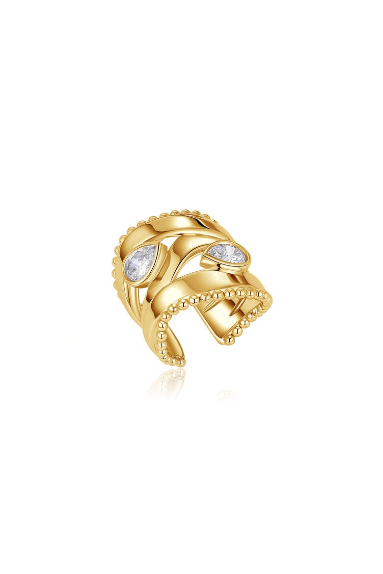 Droplets Ring, Main, color, Gold & Crystal Clear