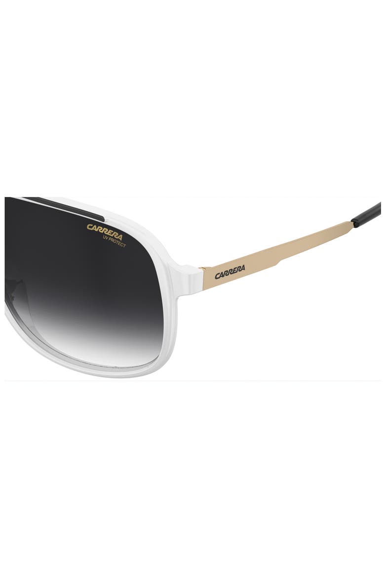 62mm Oversize Gradient Square Sunglasses, Alternate, color, WHITE BLACK/ DARK GREY SF