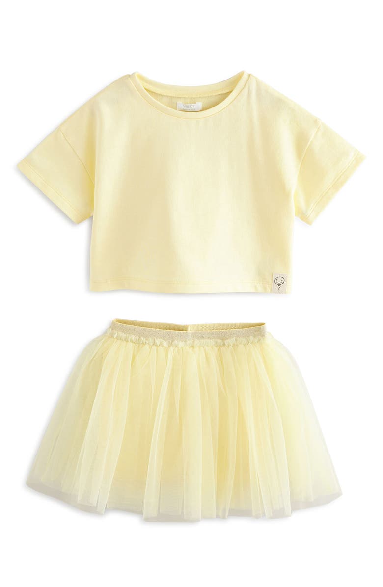 NEXT Kids' T-Shirt & Tutu Skirt Set, Main, color, Yellow