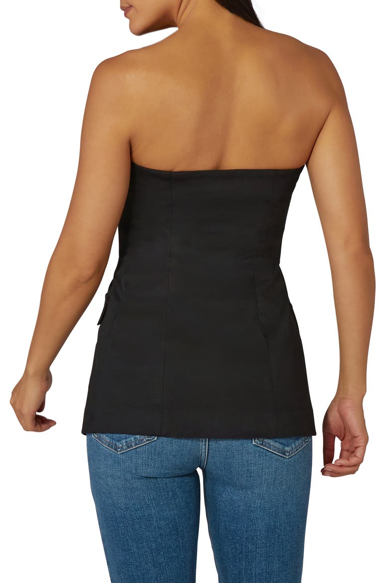 The Phoebe Strapless Bustier Top, Alternate, color, METEORITE