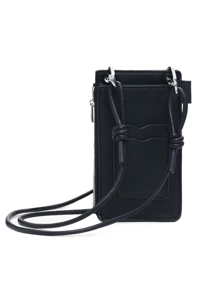 Desigual Faux Leather Crossbody Wallet, Alternate, color, Black