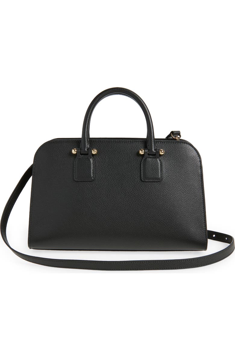 Strathberry Midi Georgia Leather Tote, Alternate, color, Black