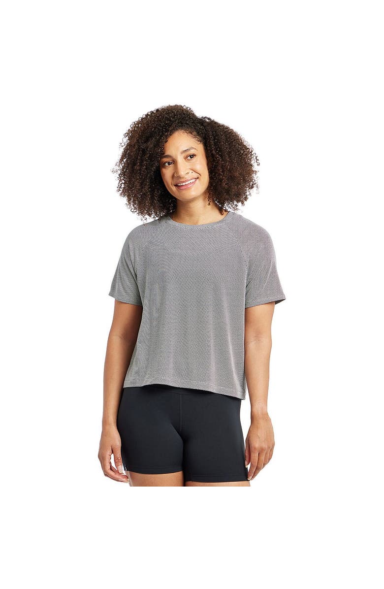 Oiselle Flyout Boxy Short-Sleeve Shirt - Women's, Main, color, Black/White