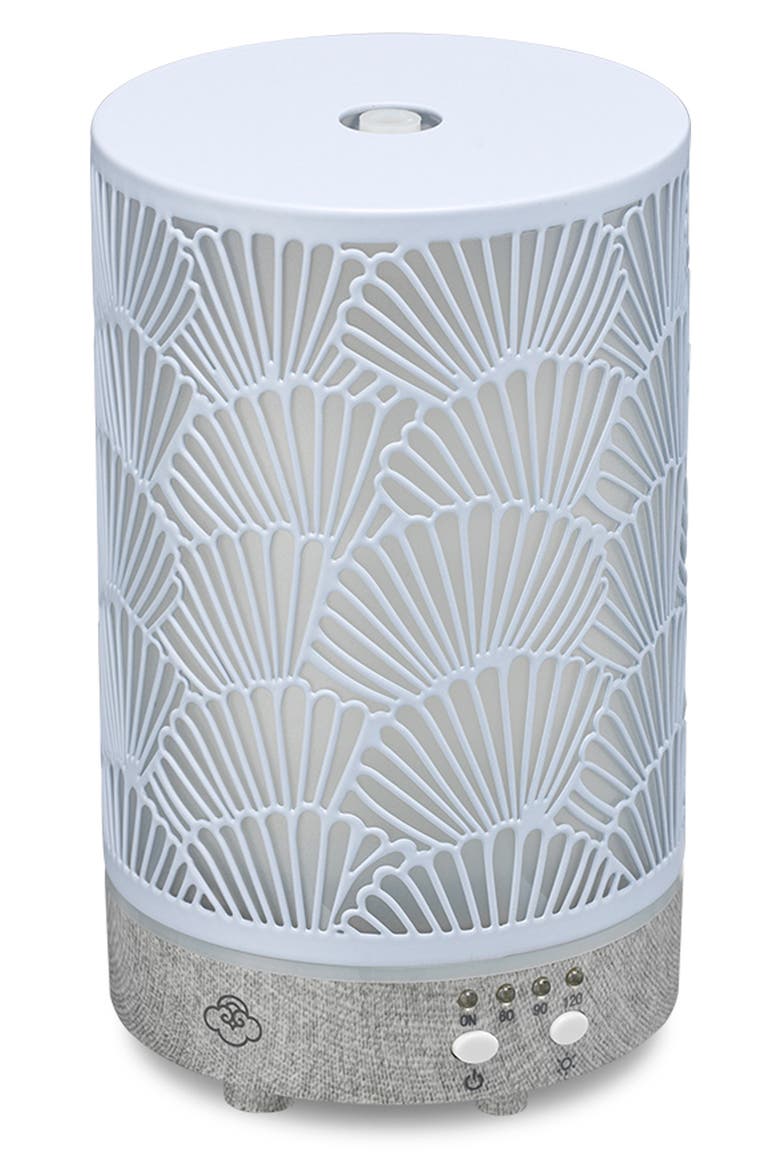 Shell Metal Ultrasonic Aroma Diffuser, Alternate, color, GREY