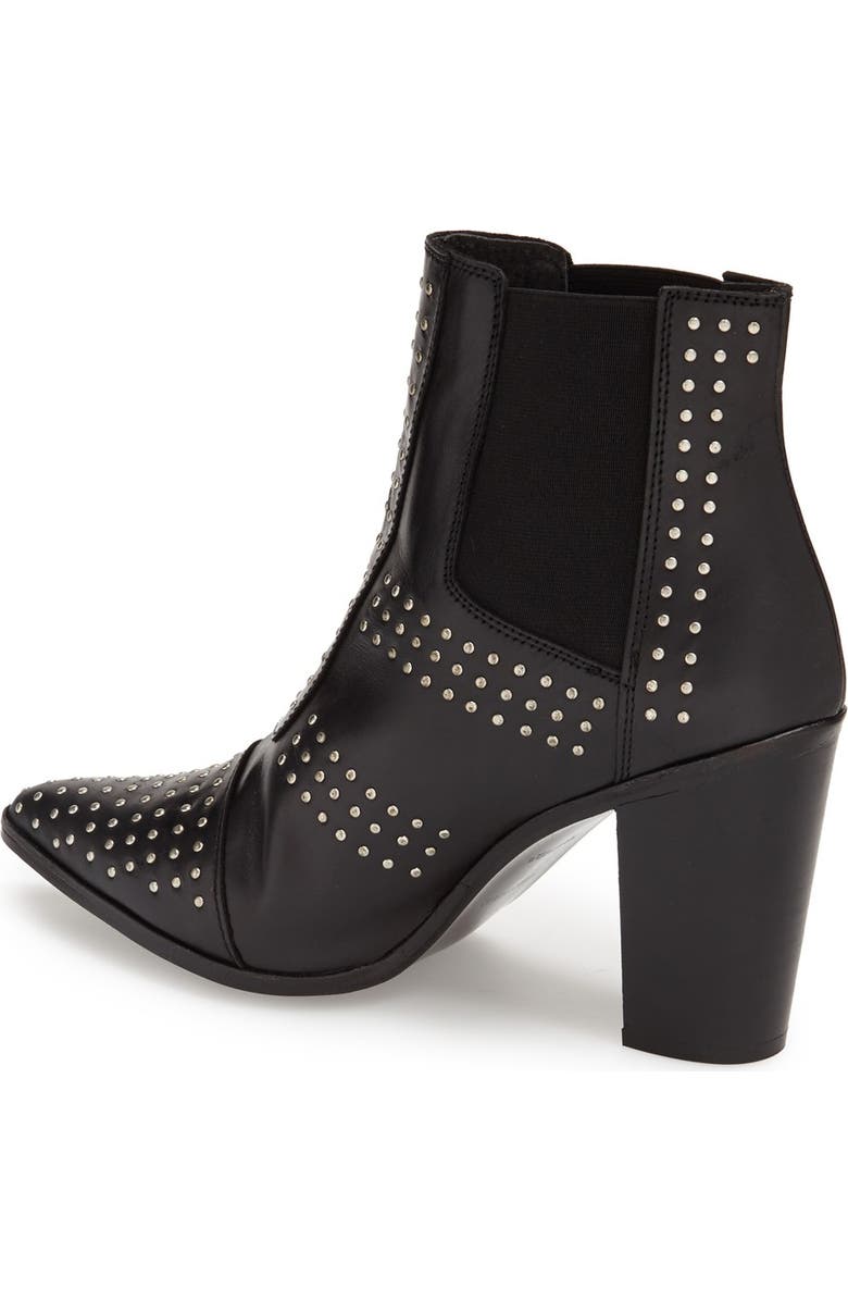 Topshop Studded Pointy Toe Boot, Alternate, color,