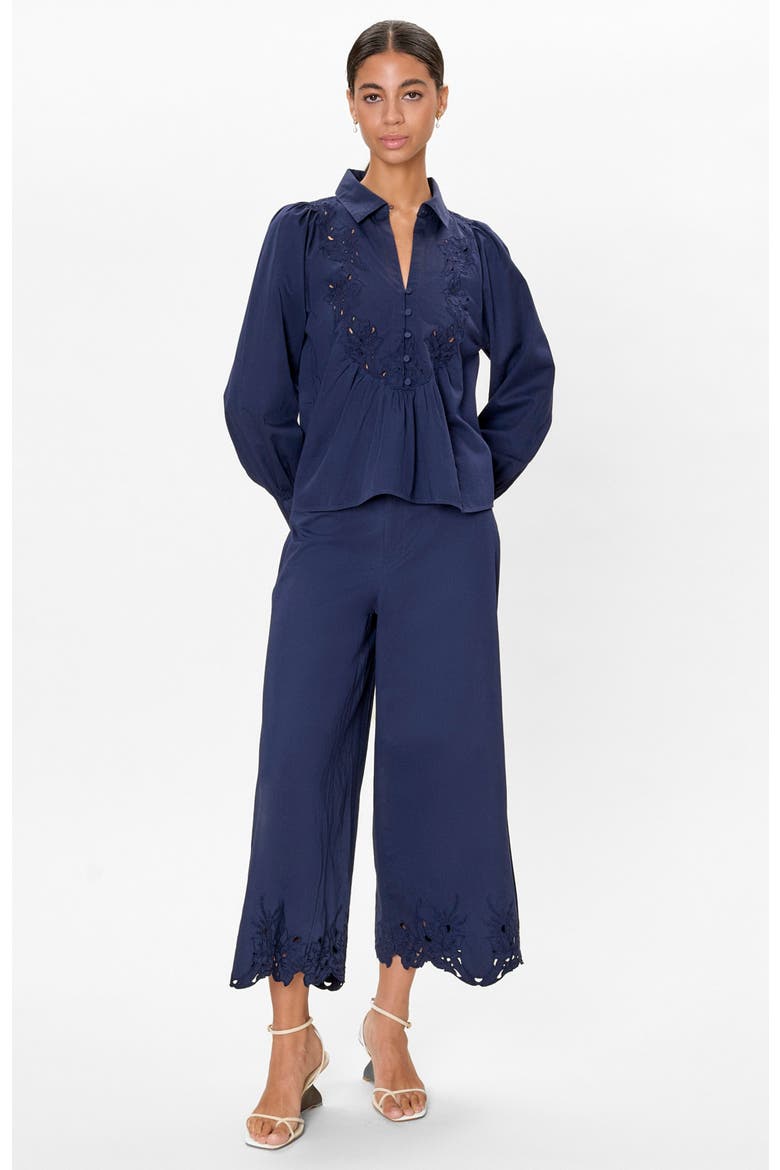 Rachelle Pop Over Blouse, Main, color, Maritime Blue
