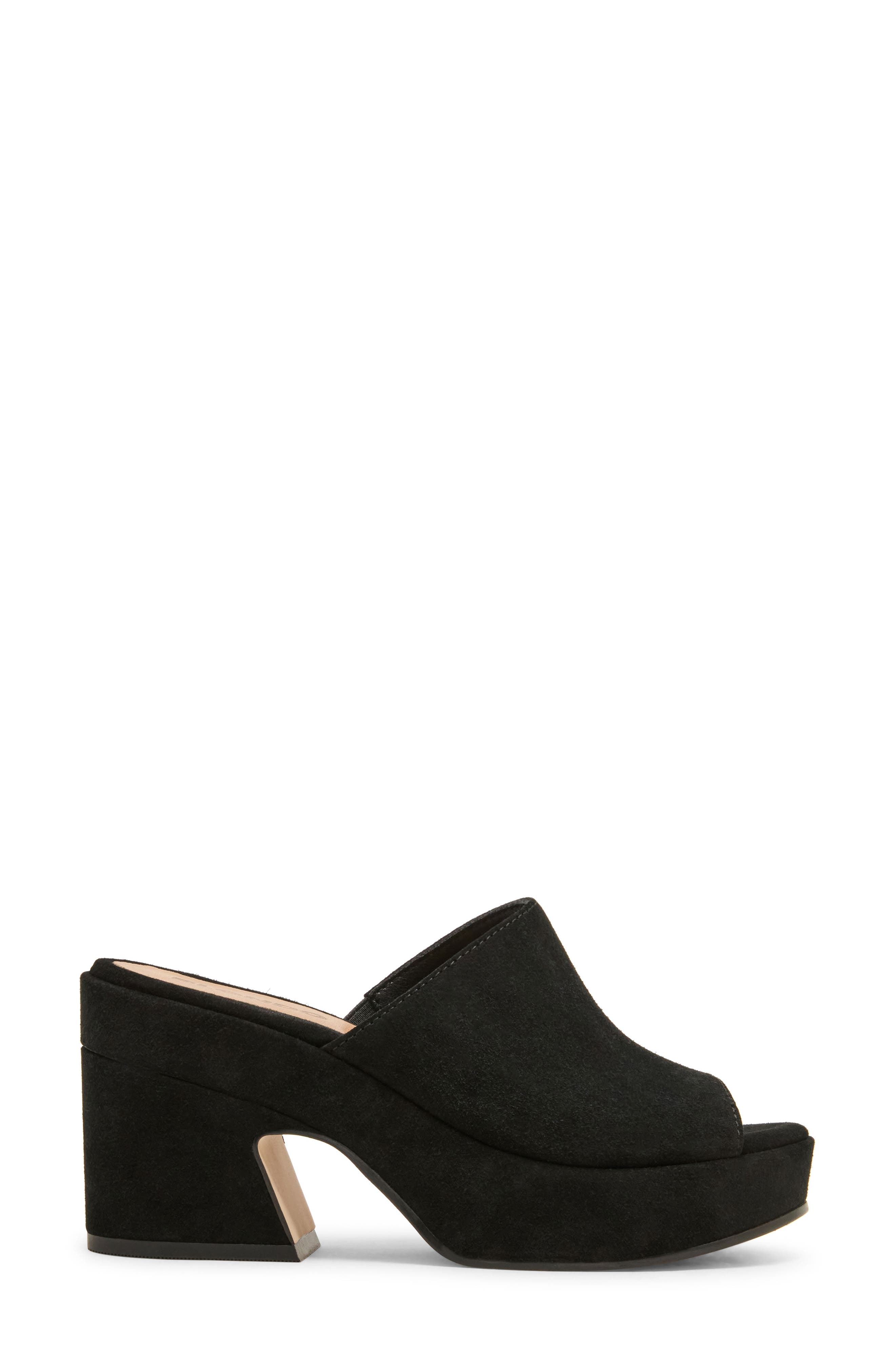 Blondo Montage Platform Mule Sandal, Alternate, color, Black Leather