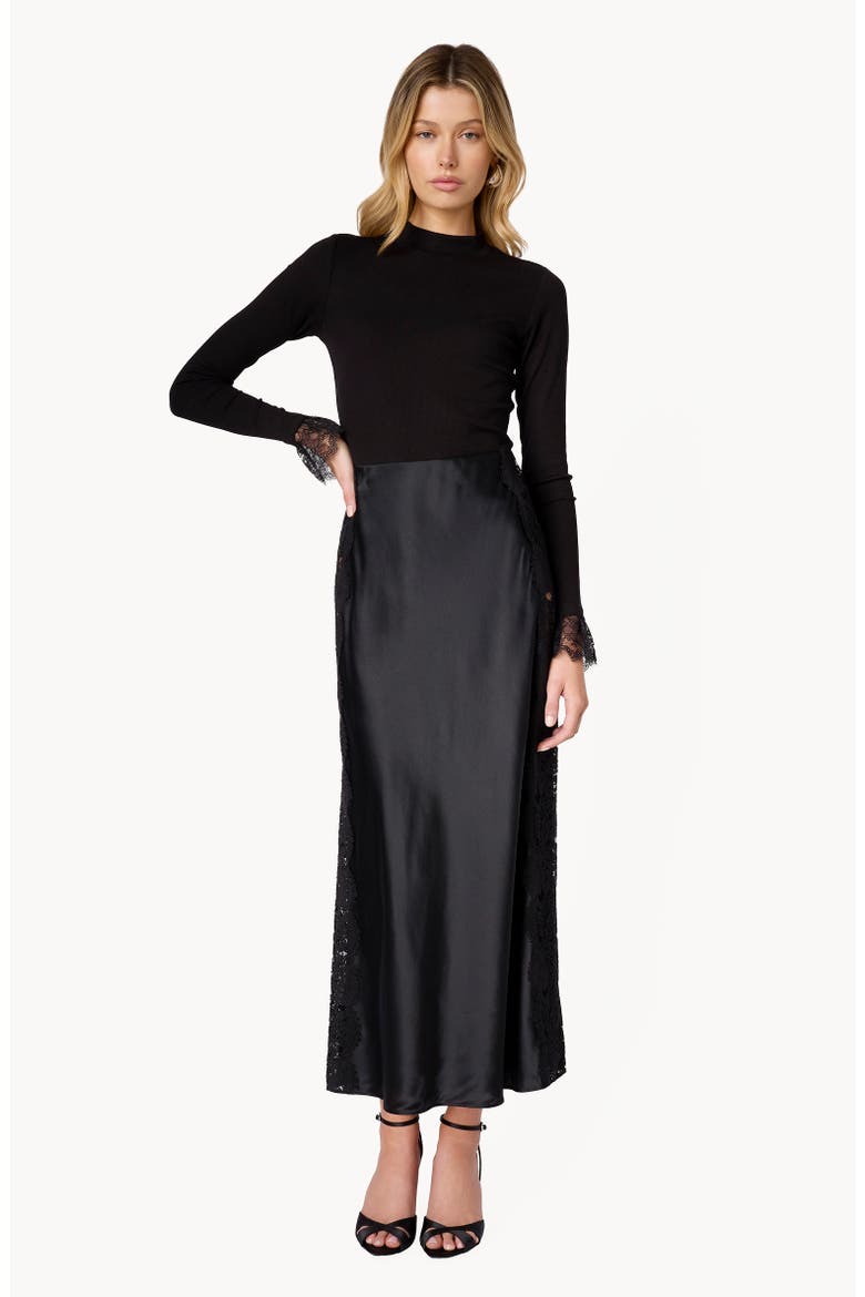 Cordelia Mock Neck Top, Alternate, color, BLACK