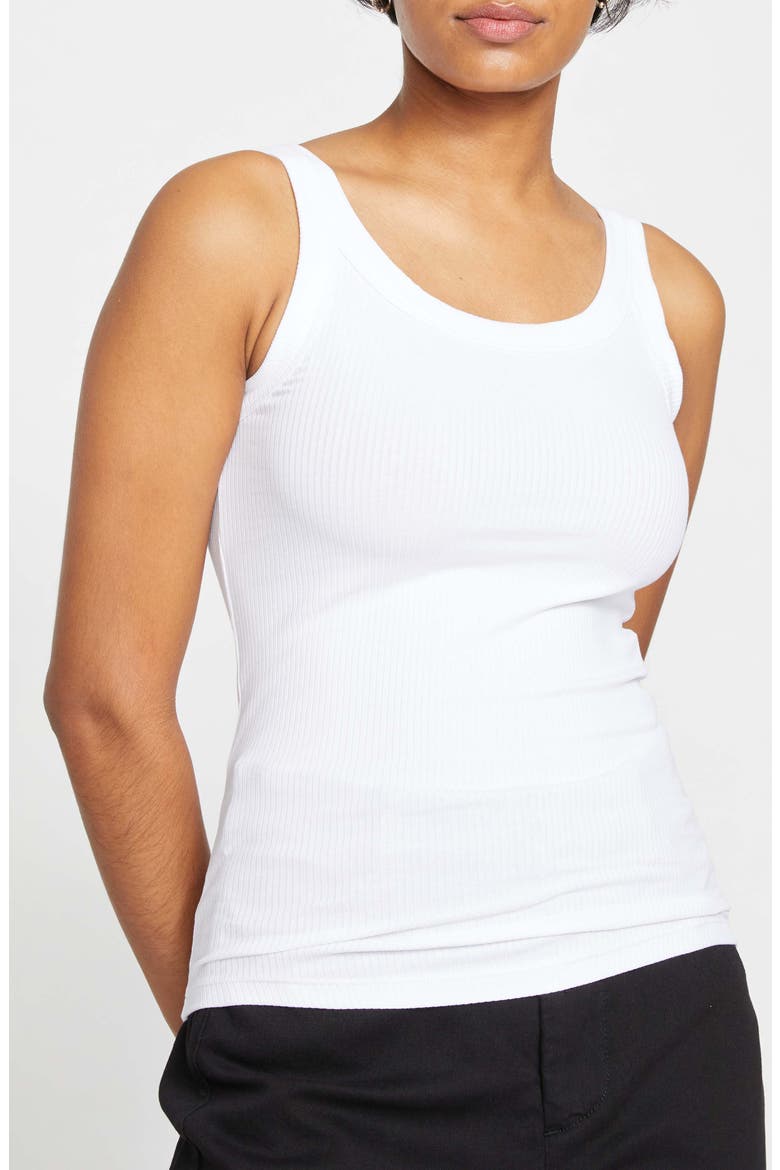 Roitfeld Rib Tank, Main, color, WHITE