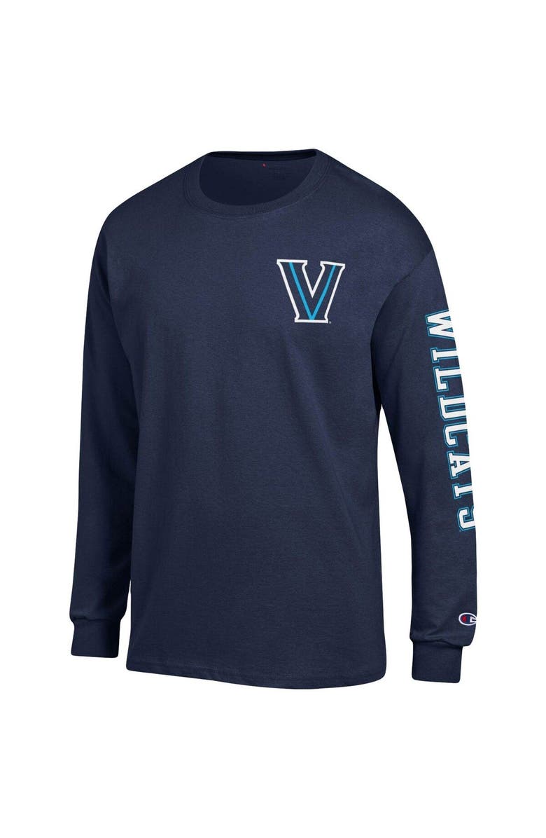 Champion Men's Champion Navy Villanova Wildcats Team Stack Long Sleeve T-Shirt, Alternate, color, 