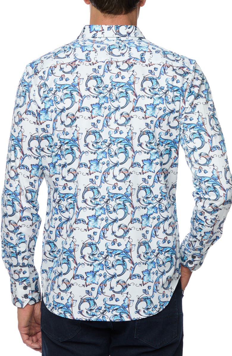 Robert Graham Acosta Classic Fit Paisley Cotton Button-Up Shirt, Alternate, color, 