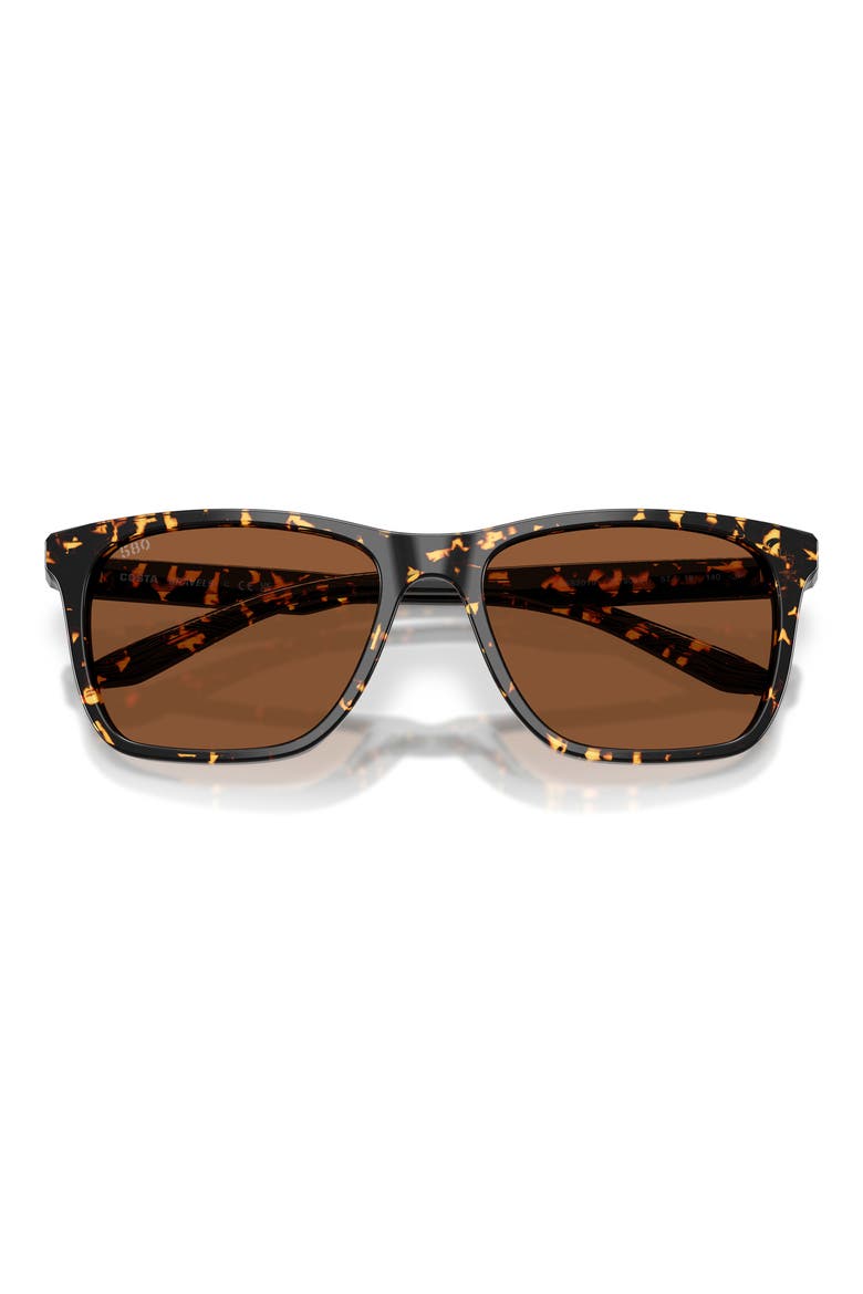Gravels 57mm Polarized Square Sunglasses, Alternate, color, TORTOISE / COPPER 580G