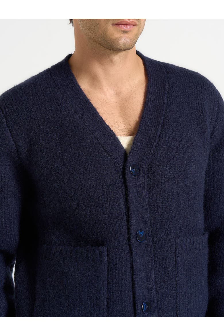 Wool Knit Cardigan, Alternate, color, Navy